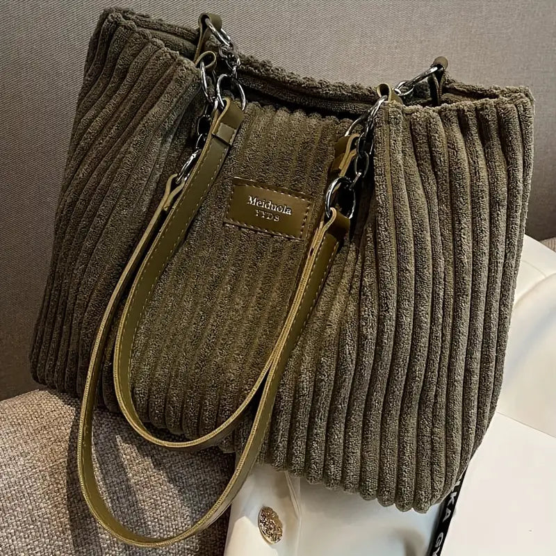Olivia - Borsa Tote in Corduroy