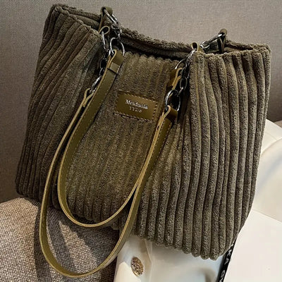 Olivia - Borsa Tote in Corduroy