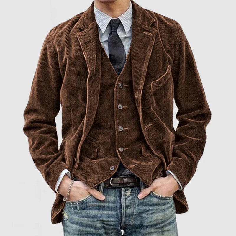 Adamo - Blazer e Gilet in Velluto a Coste