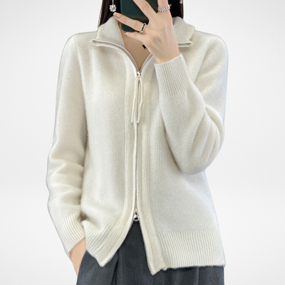 Camilla - Cardigan in Cashmere con Zip