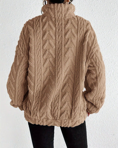 WILLOW - Maglione Morbido Intrecciato con Zip