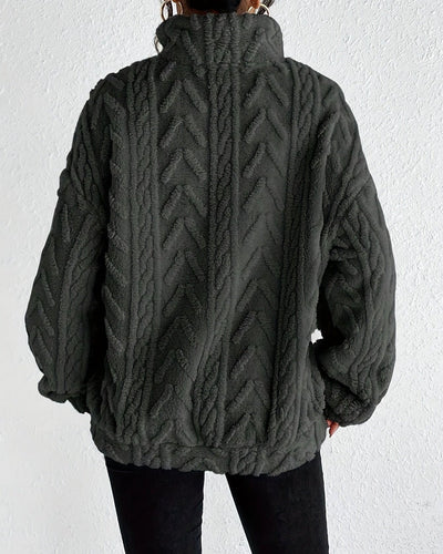 WILLOW - Maglione Morbido Intrecciato con Zip