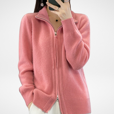 Camilla - Cardigan in Cashmere con Zip