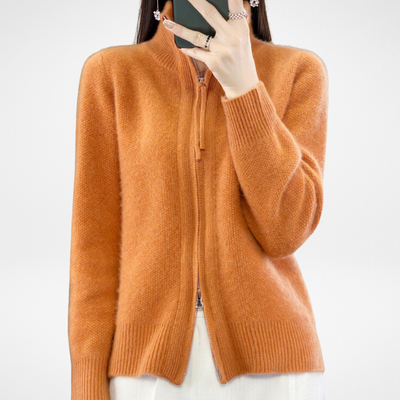 Camilla - Cardigan in Cashmere con Zip
