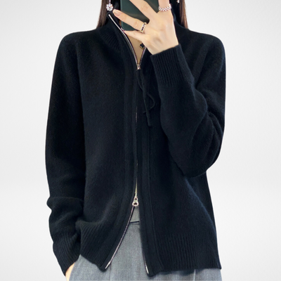 Camilla - Cardigan in Cashmere con Zip