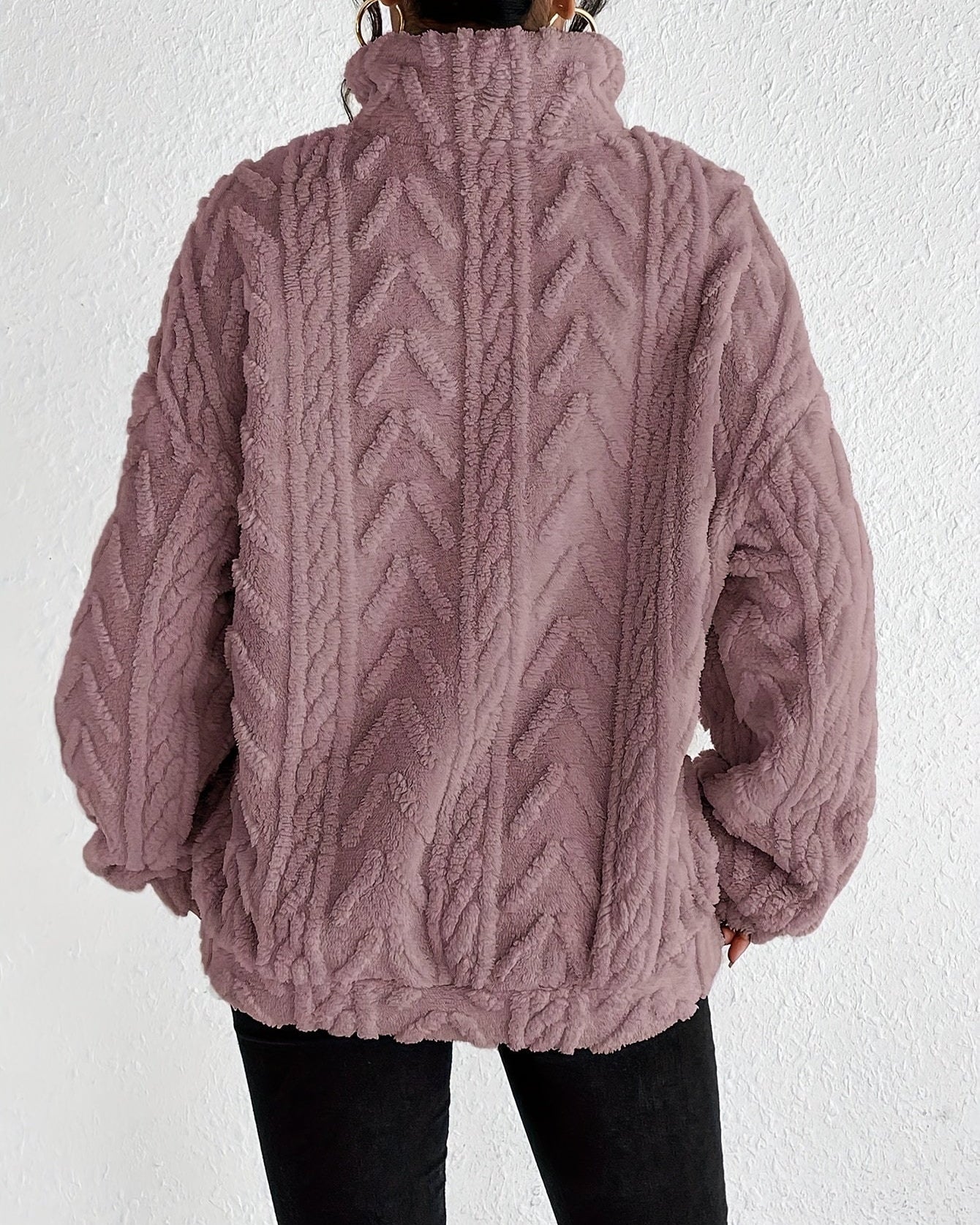 WILLOW - Maglione Morbido Intrecciato con Zip