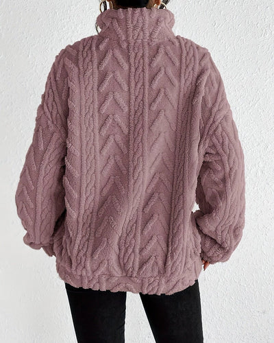 WILLOW - Maglione Morbido Intrecciato con Zip