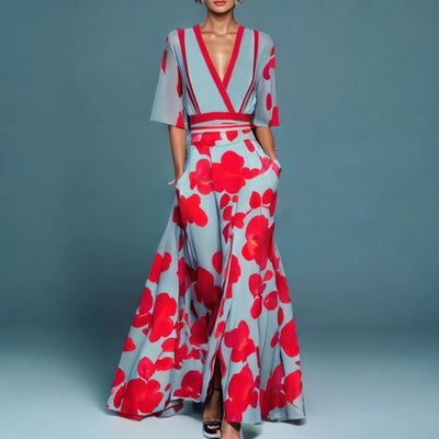 Elise - Vestito Portafoglio Floreale Chic