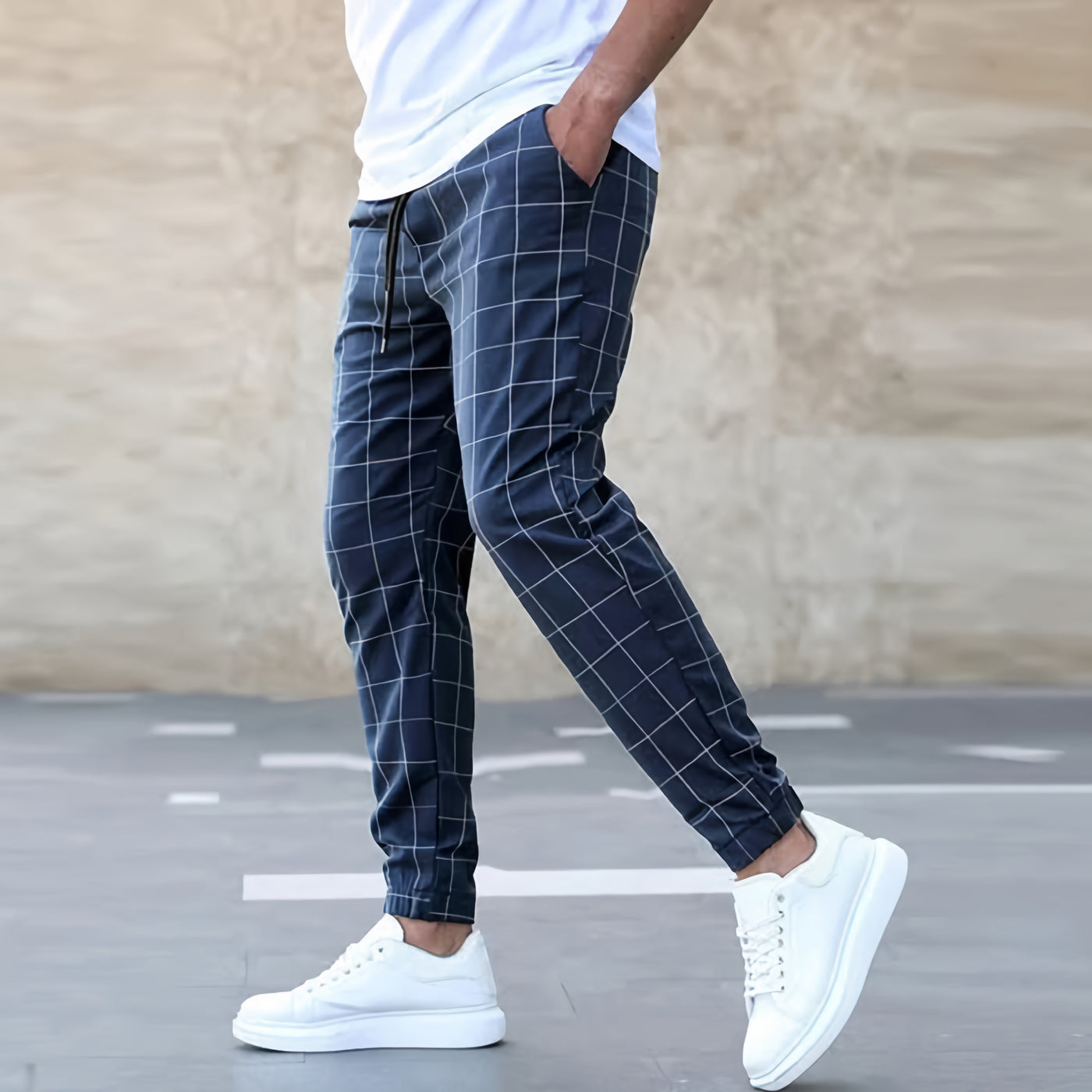 Clemens - Pantaloni Jogger Eleganti a Quadri