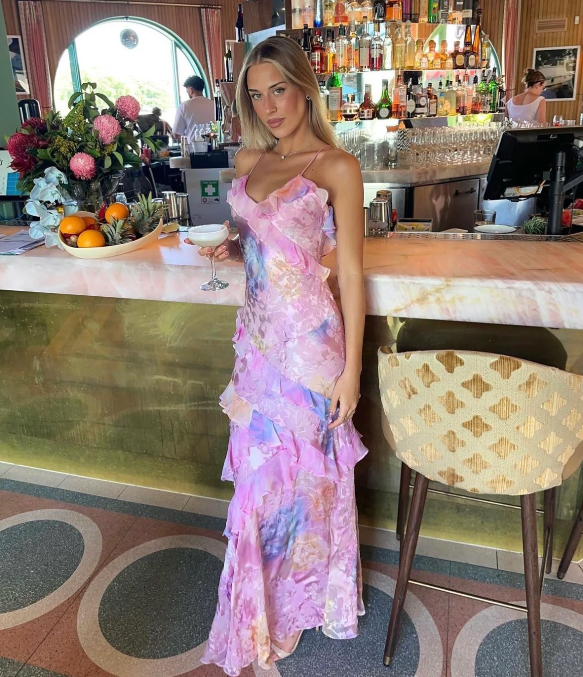 Linda – Abito Lungo Floreale Elegante