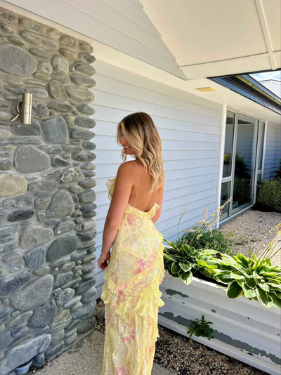 Linda – Abito Lungo Floreale Elegante