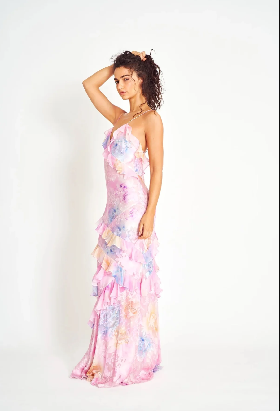 Linda – Abito Lungo Floreale Elegante
