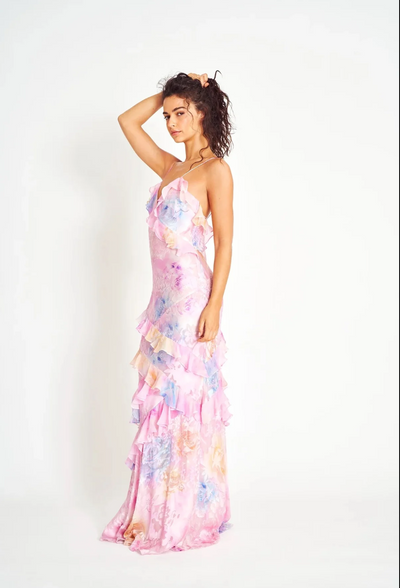 Linda – Abito Lungo Floreale Elegante