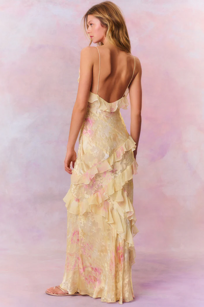Linda – Abito Lungo Floreale Elegante