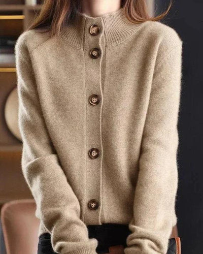 Pia - Maglia Cardigan Morbida con Bottoni