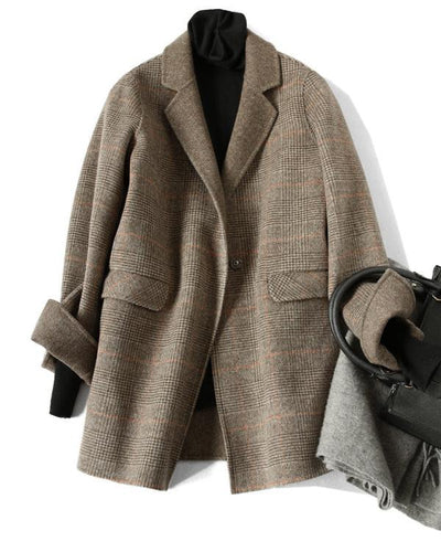 Stella - Cappotto Tartan in Pura Lana
