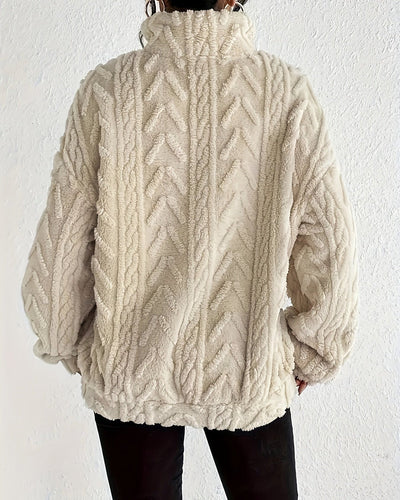 WILLOW - Maglione Morbido Intrecciato con Zip
