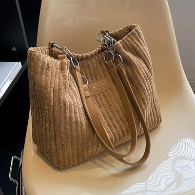 Olivia - Borsa Tote in Corduroy