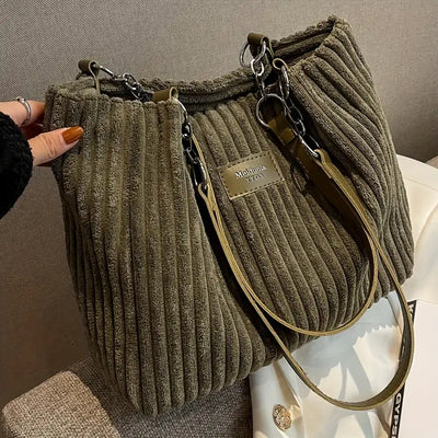 Olivia - Borsa Tote in Corduroy